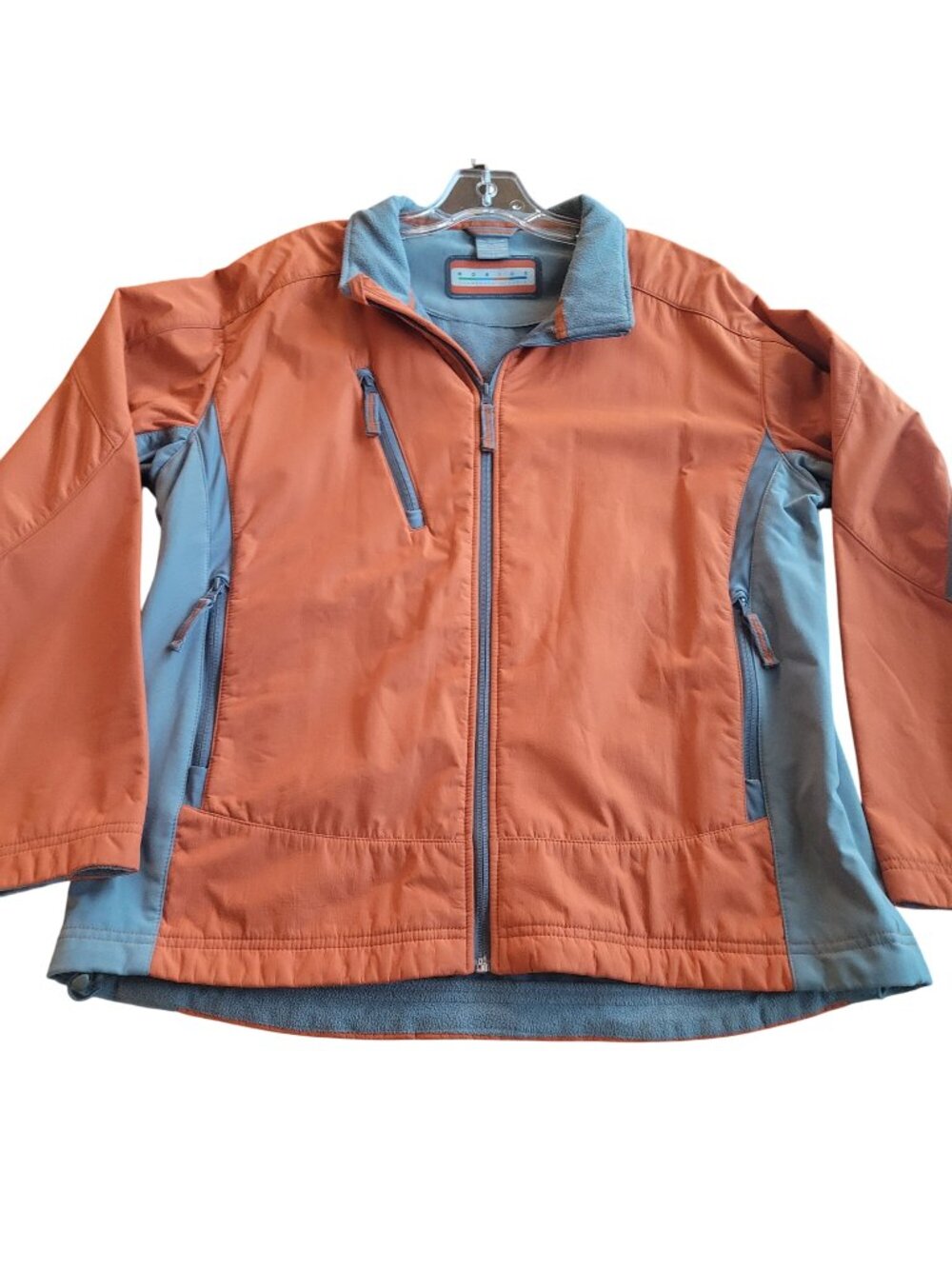 Mobius Orange & Gray Full-Zip Jacket With Pockets Womens M